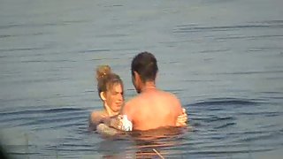 Lake fuck-fest with passionate upright fucking videotaped by a stranger